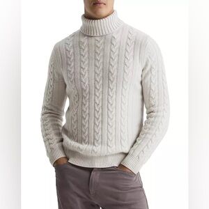 REISS CASHMERE CABLE R VAPOUR
